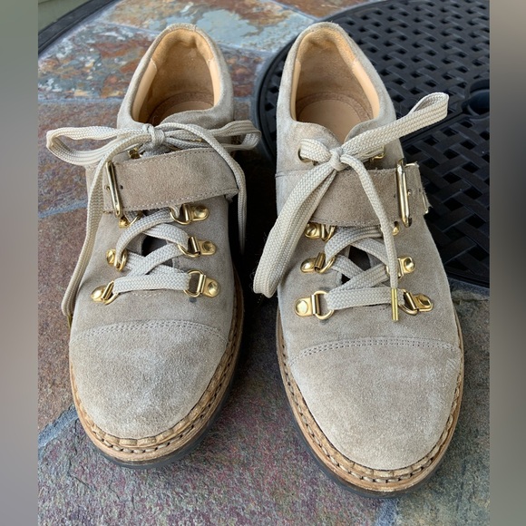 The Office of Angela Scott * Mr. Logan * Taupe Suede Oxfords - Picture 3 of 11